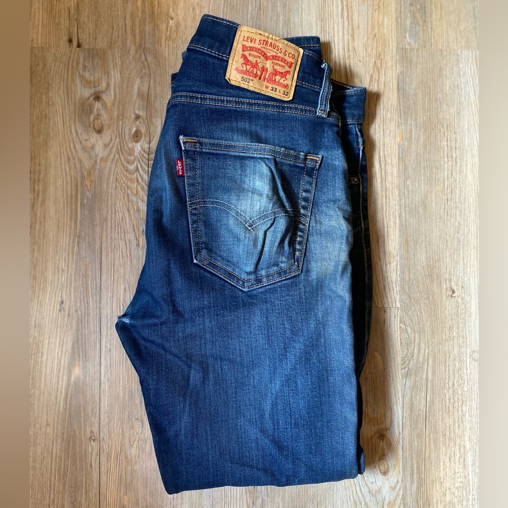 Levi's Men’s 502 Dark Indigo Relaxed Jeans